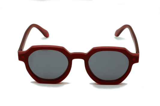 Clip On Red Hexagonal