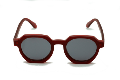 Clip On Red Hexagonal